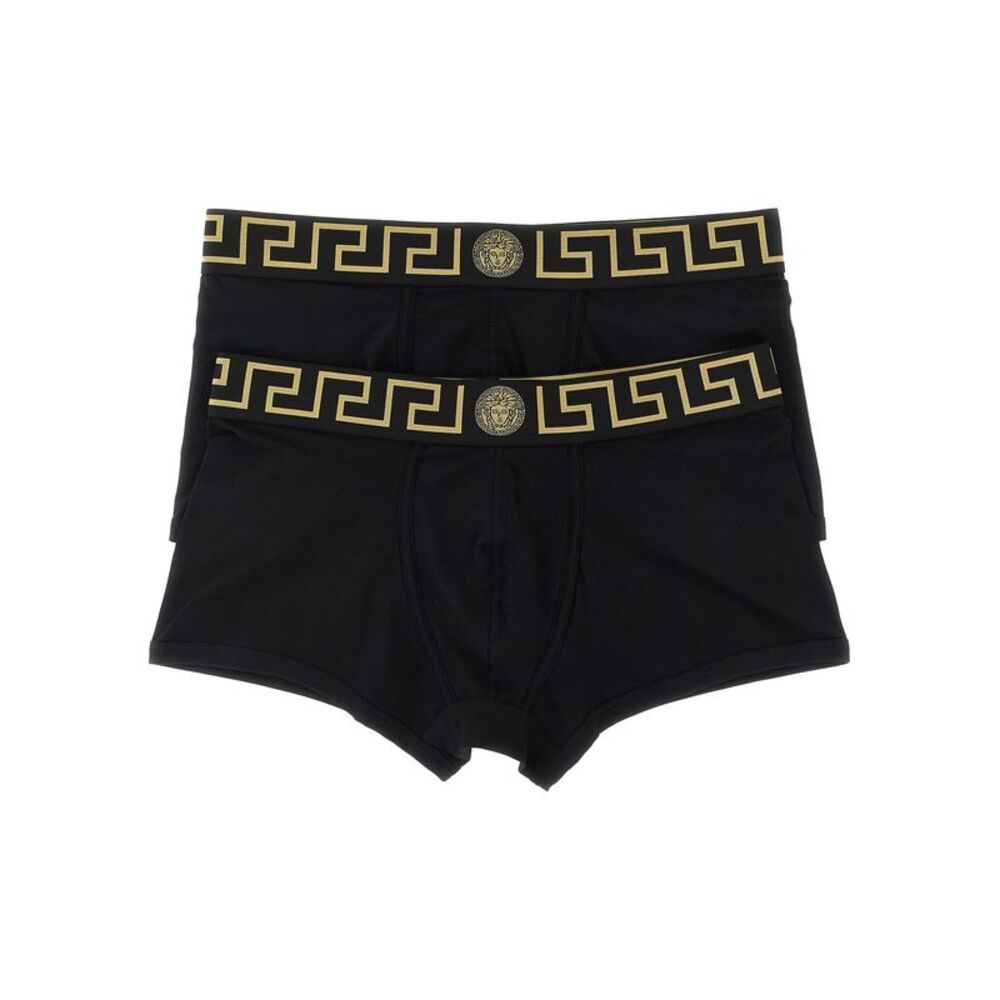 Versace Black Cotton Men's Boxers